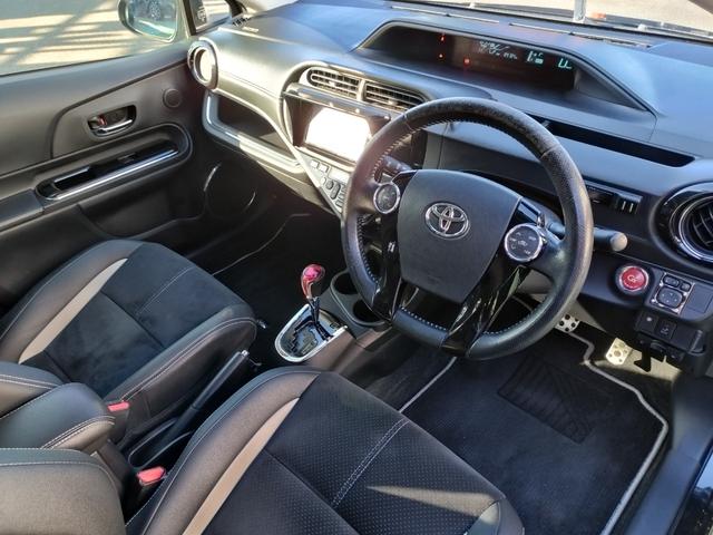 アクア Ｇ　Ｇ’ｓ　走行８９７８４Ｋ　検９年７月　ＧＳエアロ　ローダウン　１７アルミ　リアスポ　ＬＥＤライト　フォグ　黒ハーフレザーシートヒーター　ＳＤナビＴＶＢＴＢモニタＥＴＣ　ステリモ　スマートキーＰスタート　保証付（45枚目）