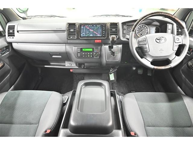 ハイエースバン スーパーGL ダークプライム 両側電動ドア 禁煙車 記録簿有 DVD再生 キーレス 4WD ETC 横滑り防止機能 メモリーナビ ドラレコ LEDヘッドランプ 1オーナー 100V パノラミックビュー Bluetooth接続(6枚目)
