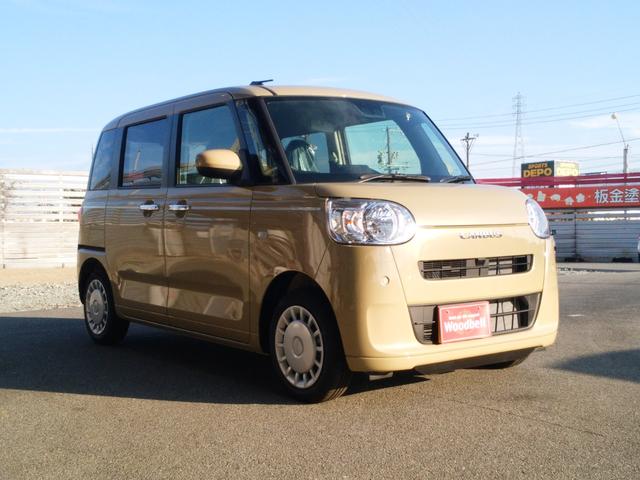 ムーヴキャンバス セオリーＸ　届出済未使用車　被害軽減ブレーキ　ＬＥＤヘッドライト　両側電動スライドドア　足踏み式パーキングブレーキ　バックカメラ　コーナーセンサー　オートエアコン　スマートキー（4枚目）