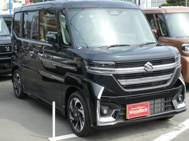 スペーシアカスタム ハイブリッドＸＳ　新車　スマートキー　シートヒーター　両側パワースライドドア　電動パーキングブレーキ　ステアリングヒーター（4枚目）