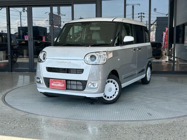 ムーヴキャンバス ストライプスＧ　届出済未使用　メーカー保証付　被害軽減ブレーキ　パノラマモニター　両側パワースライドドア　ＬＥＤヘッドライト　ＬＥＤフォグランプ　オート格納式ミラー　３６０°スーパーＵＶ＆ＩＲカットガラス（3枚目）