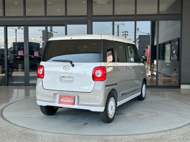 ムーヴキャンバス ストライプスＧ　届出済未使用　メーカー保証付　被害軽減ブレーキ　パノラマモニター　両側パワースライドドア　ＬＥＤヘッドライト　ＬＥＤフォグランプ　オート格納式ミラー　３６０°スーパーＵＶ＆ＩＲカットガラス（7枚目）