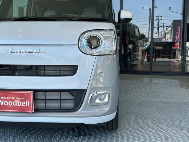 ムーヴキャンバス ストライプスＧ　届出済未使用　メーカー保証付　被害軽減ブレーキ　パノラマモニター　両側パワースライドドア　ＬＥＤヘッドライト　ＬＥＤフォグランプ　オート格納式ミラー　３６０°スーパーＵＶ＆ＩＲカットガラス（11枚目）