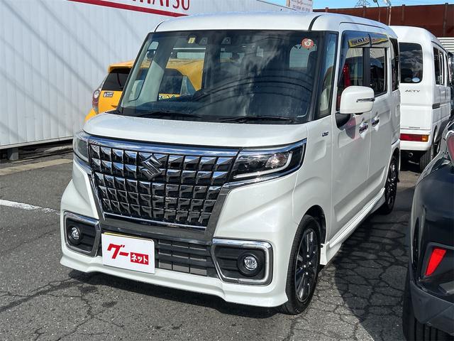 スペーシアカスタム ハイブリッドXSターボ ETC 全周囲カメラ 両側電動スライドドア フルセグナビ クリアランスソナー オートクルーズコントロール レーンアシスト 衝突被害軽減システム オートライト LEDヘッドランプ スマートキー(2枚目)