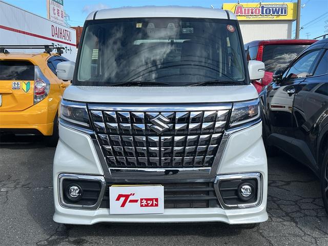 スペーシアカスタム ハイブリッドXSターボ ETC 全周囲カメラ 両側電動スライドドア フルセグナビ クリアランスソナー オートクルーズコントロール レーンアシスト 衝突被害軽減システム オートライト LEDヘッドランプ スマートキー(3枚目)