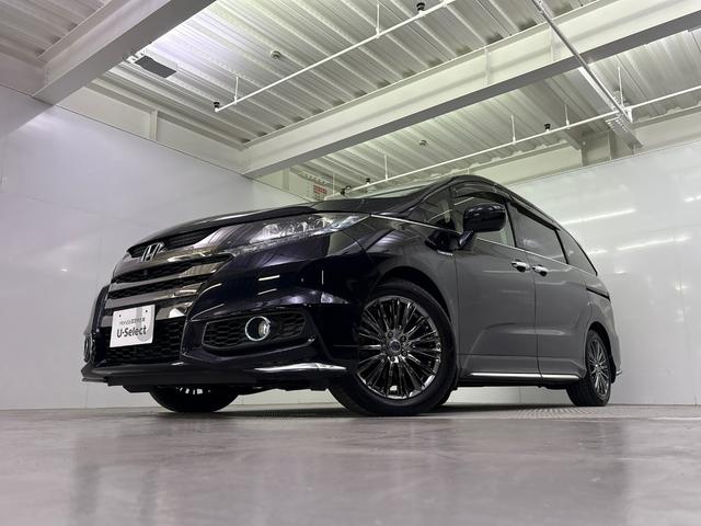 オデッセイハイブリッド ハイブリッドアブソルート・ホンダセンシンアドバンスP 純正メモリーナビ 地デジチューナー Bluetooth対応 マルチビューカメラシステム パーキングアシスト機能付き 左右電動スライドドア セカンドオットマン ETC 電動シート USB接続ジャック(2枚目)