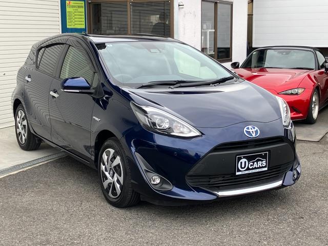 アクア Sスタイルブラック LEDヘッドランプ・フォグランプ・純正フルセグナビ・純正ドライブレコーダー・Bカメラ・ウィンカーミラー・トヨタセーフティセンス(2枚目)