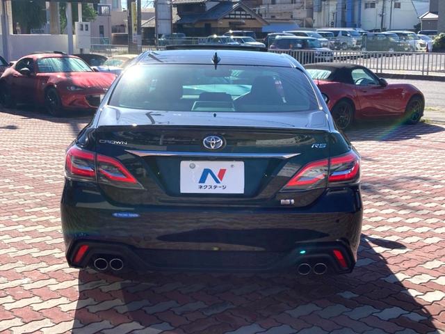 クラウンハイブリッド RSアドバンス ムーンルーフ 黒革 シートベンチレーション BSM RCTAB カラーHUD シートメモリ メーカーナビ バックカメラ AC100V セーフティセンス 3眼LEDヘッド 革巻きステアリング ETC(15枚目)