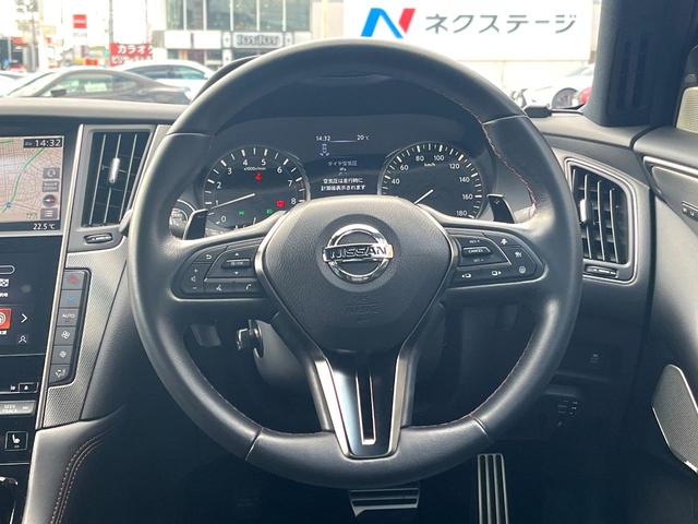 スカイライン 400R 405馬力 3.0L V6 ツインターボ 純正OPカーボンリヤスポイラー BOSEパフォーマンスシリーズサウンド アンビエントライト OPボディ色 禁煙車 黒革 シートヒーター 純正19インチAW(11枚目)