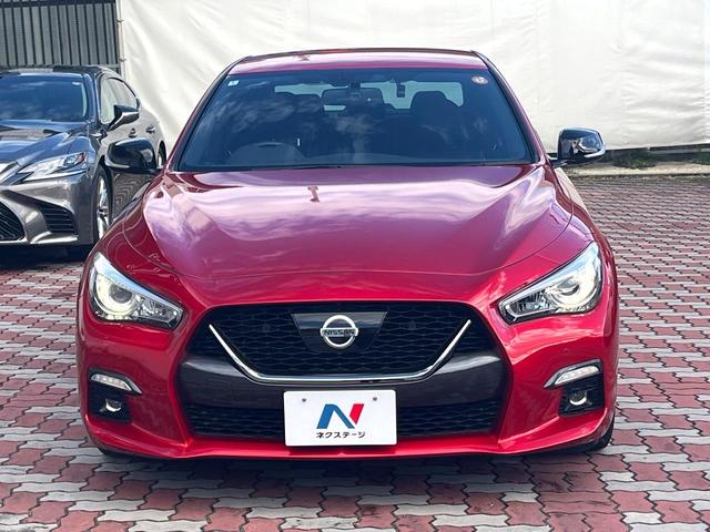 スカイライン 400R 405馬力 3.0L V6 ツインターボ 純正OPカーボンリヤスポイラー BOSEパフォーマンスシリーズサウンド アンビエントライト OPボディ色 禁煙車 黒革 シートヒーター 純正19インチAW(14枚目)