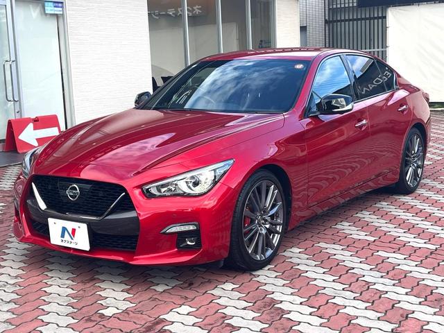 スカイライン 400R 405馬力 3.0L V6 ツインターボ 純正OPカーボンリヤスポイラー BOSEパフォーマンスシリーズサウンド アンビエントライト OPボディ色 禁煙車 黒革 シートヒーター 純正19インチAW(24枚目)