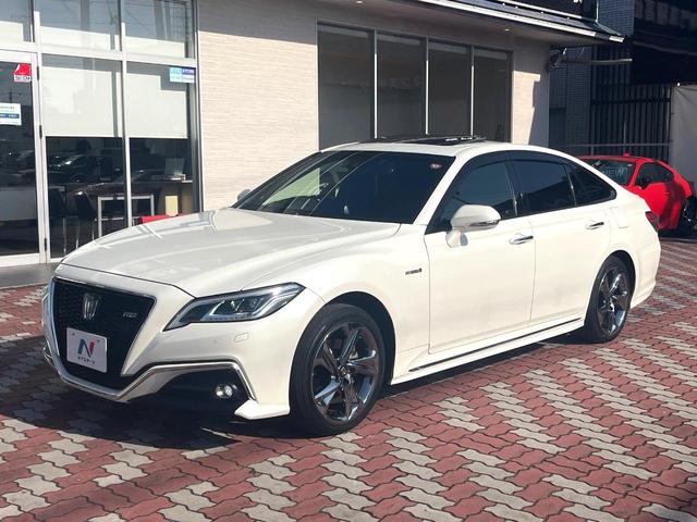 クラウンハイブリッド ＲＳアドバンス　Ｆｏｕｒ　４ＷＤ　ムーンルーフ　黒革　シートベンチレーション　禁煙車　ＢＳＭ　ＲＣＴＡＢ　カラーＨＵＤ　シートメモリ　３眼ＬＥＤヘッド　革巻きステアリング　パドルシフト　セーフティセンス　メーカーナビ　ＥＴＣ（23枚目）