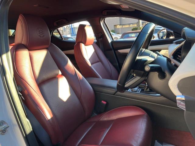 MAZDA3ファストバック 20S 100周年特別記念車 6MT 純正エアロ(F/S) XYZ車高調 禁煙車 BOSEサウンド 全周囲カメラ カラーHUD スマートブレーキサポート BSM レークル 赤革 シートヒーター 純正18インチAW LEDヘッド(8枚目)