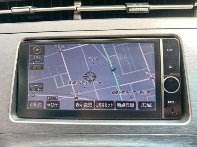 プリウス S 禁煙車 純正HDDナビ フルセグTV Bluetooth バックカメラ ETC HIDヘッドライト フォグランプ スマートキー プッシュスターターCD(録音)/DVD再生 純正15インチアルミホイール(11枚目)