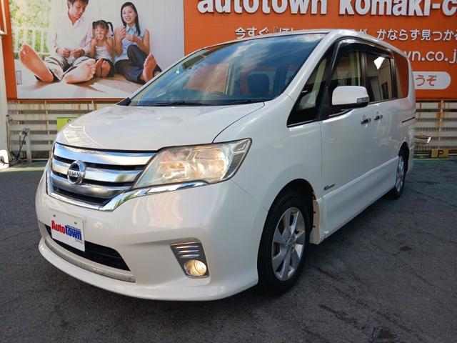 セレナ ハイウェイスター S-ハイブリッド 禁煙車 純正SDナビ フルセグTV バックカメラ(曇りあり) ETC 両側電動スライドドア クルーズコントロール スマートキー プッシュスターター革巻ハンドル アイドリングストップ純正16インチアルミ(57枚目)