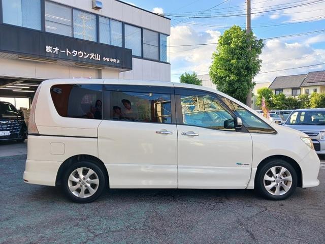 セレナ ハイウェイスター S-ハイブリッド 禁煙車 純正SDナビ フルセグTV バックカメラ(曇りあり) ETC 両側電動スライドドア クルーズコントロール スマートキー プッシュスターター革巻ハンドル アイドリングストップ純正16インチアルミ(62枚目)