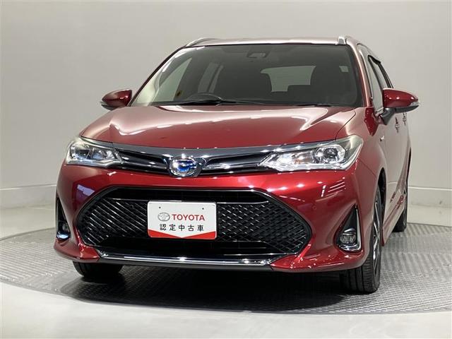 カローラフィールダー ハイブリッドG ダブルバイビー PCS インテリキー 横滑防止 ミュージックプレイヤー接続可 フルセグTV クルーズコントロール LEDヘッドライト オートエアコン ワンオーナー ETC DVD再生 アルミホイール ナビTV ABS(2枚目)