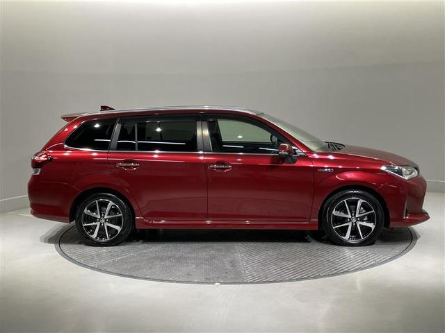 カローラフィールダー ハイブリッドG ダブルバイビー PCS インテリキー 横滑防止 ミュージックプレイヤー接続可 フルセグTV クルーズコントロール LEDヘッドライト オートエアコン ワンオーナー ETC DVD再生 アルミホイール ナビTV ABS(3枚目)