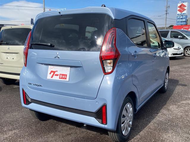ｅＫワゴン Ｍ　届出済未使用車　衝突被害軽減ブレーキ　コーナーセンサー　キーレスエントリー　シートヒーター　アイドリングストップ　ベンチシート　電動格納ドアミラー　光軸調整機能　マニュアルエアコン　バックカメラ（19枚目）