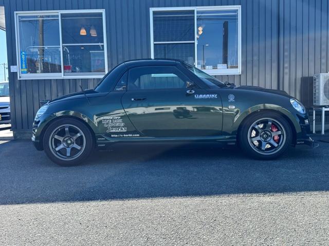 コペン アクティブトップ　ＢＡＲＩＫＩデモカー　カスタム車両　社外タービン　Ｆ－ＣＯＮ　ＴＥ３７　１９５化　ＢＲＫブレーキキット　車高調　３連追加メーター　ＪＷＯＲＫＳエアロ　要現車確認　専門店整備済み　室内展示車（7枚目）