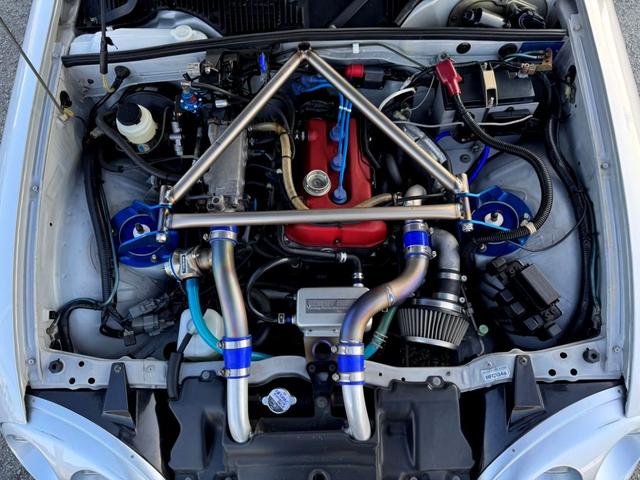 カプチーノ ベースグレード BARIKIデモカー コンプリート車両 BRKエアロバンパー BRK-01車高調 BRK調整式Fアーム BRKブレーキキット SSR15インチ7Jアルミ 専門店整備済み 室内展示車(2枚目)