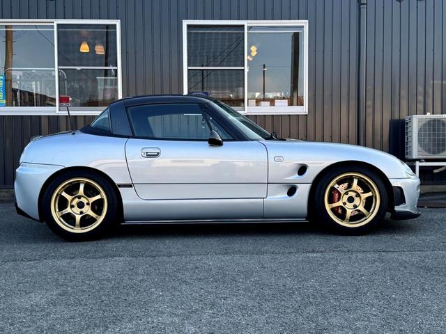 カプチーノ ベースグレード BARIKIデモカー コンプリート車両 BRKエアロバンパー BRK-01車高調 BRK調整式Fアーム BRKブレーキキット SSR15インチ7Jアルミ 専門店整備済み 室内展示車(6枚目)