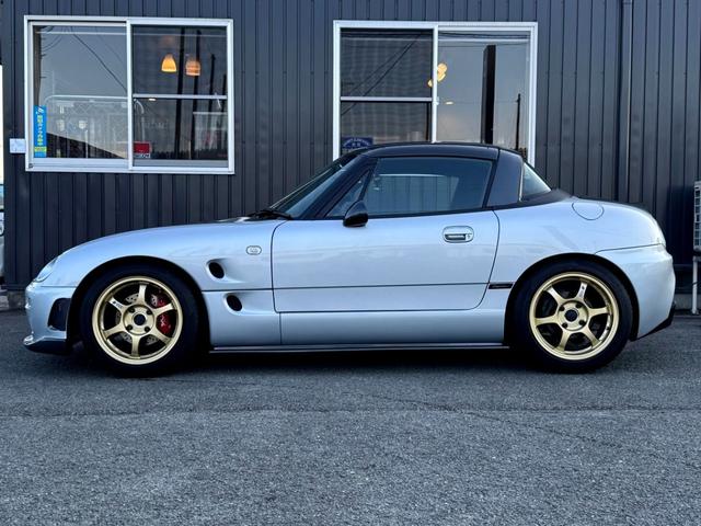 カプチーノ ベースグレード BARIKIデモカー コンプリート車両 BRKエアロバンパー BRK-01車高調 BRK調整式Fアーム BRKブレーキキット SSR15インチ7Jアルミ 専門店整備済み 室内展示車(7枚目)