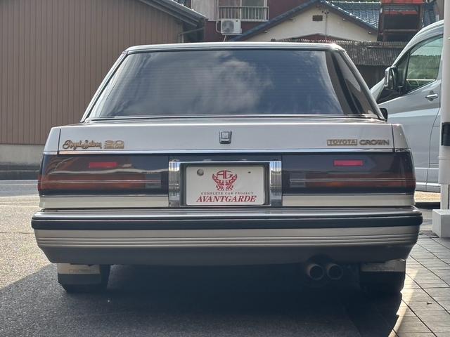 クラウン ロイヤルサルーン　ツインカム３０００　サンルーフ　電動チルト　ローダウン　ワンオフマフラー　当時物フロントスポイラー　ナビ　ＥＴＣ　１５フォルテクスインペリアルワイヤーホイール（7枚目）