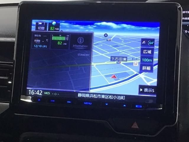 N-BOXカスタム L 2年保証 禁煙 ケンウッド8インチナビMDV-S809L 電子アパーキングブレーキ リアカメラ CD録音 DVD Bluetooth ETC車載器 ドラレコ LEDライト ドアバイザー フロアマット(6枚目)