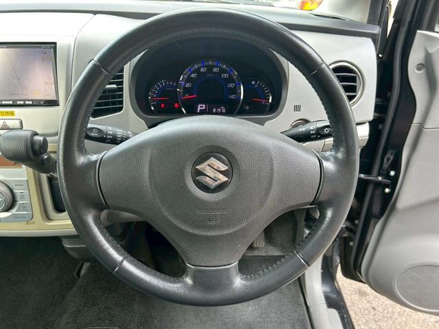 ワゴンR FXリミテッドII エアコン パワステ パワーウィンドウ 運転席・助手席エアバッグ ABS ETC 純正アルミホイール14インチ スマートキー 電動格納ミラー ベンチシート 社外メモリーナビ CD ワンセグTV(16枚目)