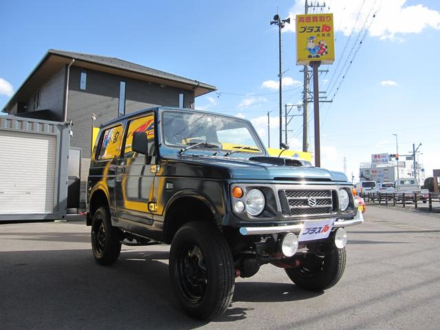 ジムニー ランドベンチャー JA22W ファイターエンジンK6A JA11トランスファー リフトアップ ロッソモデロマフラー JB64スチールホイール クラッチ関係新品 公認2名(貨物登録) 冬タイヤ付 同色全塗装(7枚目)