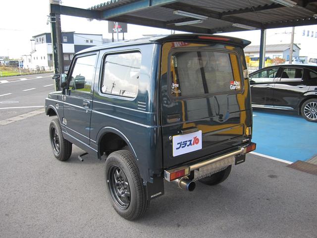 ジムニー ランドベンチャー JA22W ファイターエンジンK6A JA11トランスファー リフトアップ ロッソモデロマフラー JB64スチールホイール クラッチ関係新品 公認2名(貨物登録) 冬タイヤ付 同色全塗装(14枚目)