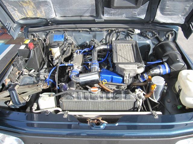 ジムニー ランドベンチャー JA22W ファイターエンジンK6A JA11トランスファー リフトアップ ロッソモデロマフラー JB64スチールホイール クラッチ関係新品 公認2名(貨物登録) 冬タイヤ付 同色全塗装(43枚目)