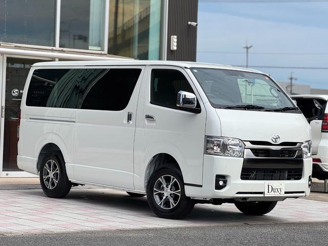 ハイエースバン ロングスーパーGL ダークプライムS 4WD パノラミックビューモニター デジタルミラー オプション15インチAW 両側パワースライドドア LEDヘッドライト 黒ハーフレザーシート トヨタセーフティーセンス AC100V スマートキー(14枚目)