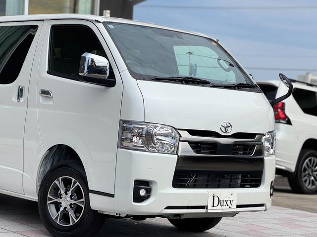 ハイエースバン ロングスーパーGL ダークプライムS 4WD パノラミックビューモニター デジタルミラー オプション15インチAW 両側パワースライドドア LEDヘッドライト 黒ハーフレザーシート トヨタセーフティーセンス AC100V スマートキー(15枚目)