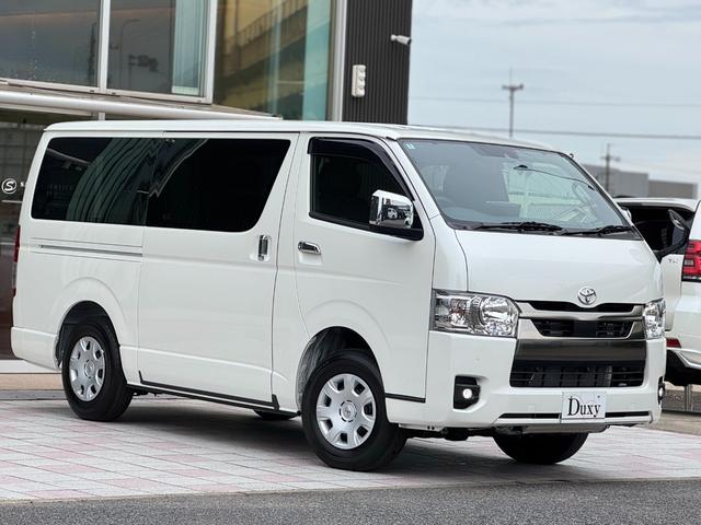 ハイエースバン ロングスーパーGL ダークプライムS アルパイン11インチフローティングナビ パノラミックビューモニター デジタルインナーミラー 寒冷地仕様 両側パワースライドドア 黒ハーフレザーシート スカッフプレート トヨタセーフティーセンス ETC(15枚目)