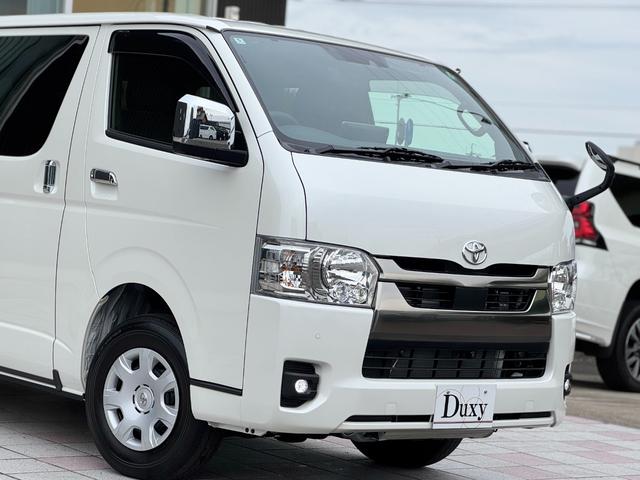 ハイエースバン ロングスーパーGL ダークプライムS アルパイン11インチフローティングナビ パノラミックビューモニター デジタルインナーミラー 寒冷地仕様 両側パワースライドドア 黒ハーフレザーシート スカッフプレート トヨタセーフティーセンス ETC(16枚目)