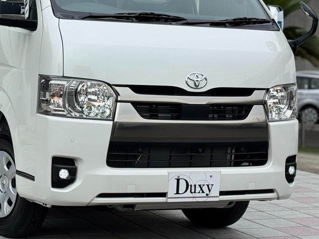 ハイエースバン ロングスーパーGL ダークプライムS アルパイン11インチフローティングナビ パノラミックビューモニター デジタルインナーミラー 寒冷地仕様 両側パワースライドドア 黒ハーフレザーシート スカッフプレート トヨタセーフティーセンス ETC(17枚目)