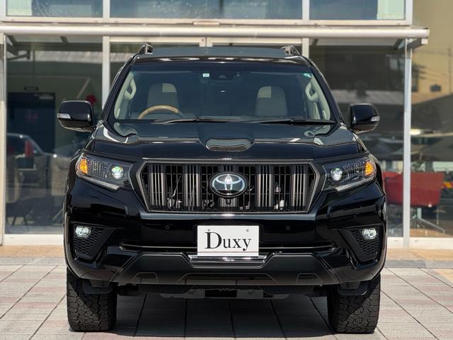 ランドクルーザープラド ＴＸ　Ｌパッケージ　マットブラックエディション　ダブルエイト（Ｆ／Ｓ／Ｒ／４本出しマフラー）　アルパイン１２型デジタルインナーミラー　メーカーナビ　寒冷地仕様　純正１８インチＡＷホワイトレター　ブラインドスポットモニター　パノラミックビューモニター（14枚目）