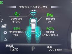 【トヨタセーフティセンス】走行中に前方の車両等を認識し、衝突しそうな時は警報とブレーキで衝突回避と被害軽減をアシスト。より安全にドライブをお楽しみいただけます。 3