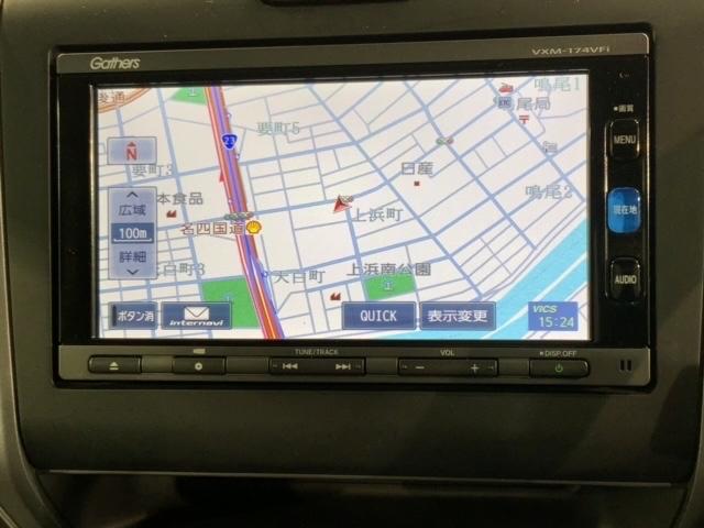 フリード Ｇ・ホンダセンシング　１年保証　ワンオーナー　ナビＶＸＭ－１７４ＶＦｉ　ＴＶ　Ｒカメラ　ＢＴオ－ディオ　ＤＶＤ　ＥＴＣ　ＬＥＤライト　ＶＳＡ　両側電動ドア　クルコン　アルミ　スマートキー　盗難防止装置　整備記録簿　ＡＡＣ（6枚目）