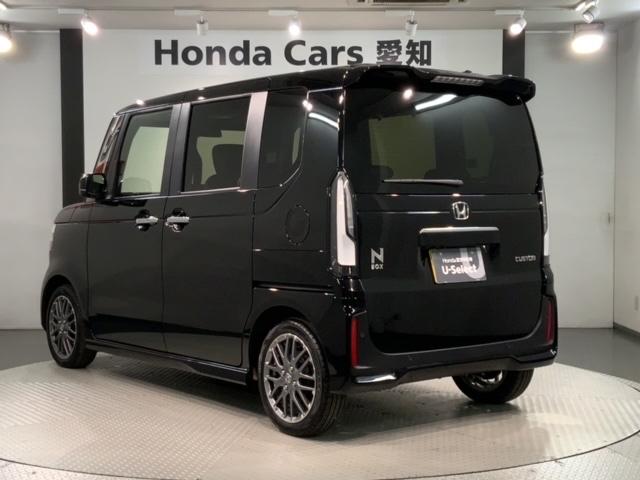Ｎ－ＢＯＸカスタム ターボ　Ｈ　ＳＥＮＳＩＮＧ　新車保証　試乗車　ワンオ－ナ－　ナビＬＸＵ－２４２ＮＢｉ　ＴＶ　Ｒカメラ　ＣＤ録音　ＢＴオ－ディオ　ＤＶＤ　シ－トヒ－タ－　ＥＴＣ　ＬＥＤライト　両側電動ドア　横滑り防止　クルコン（48枚目）