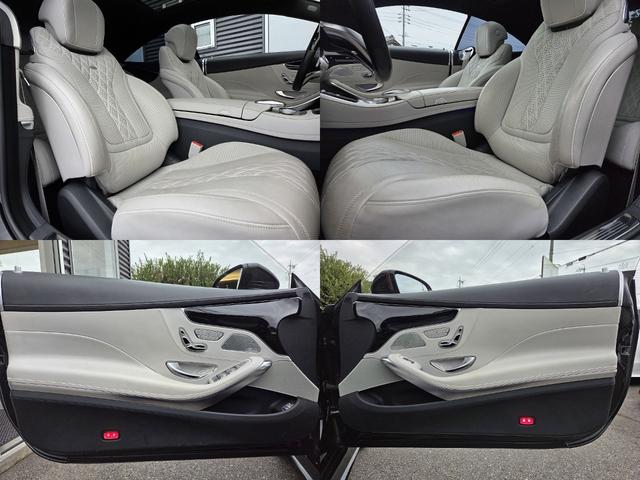 Ｓクラス Ｓ５５０　４マチック　クーペ　エディション　１　左ハンドル　１８８台限定車　スワロクリスタルＰＫＧ　ナイトビューアシスト　デジーノインテリア　白革エアシート　後期Ｓ６３仕様エアロ＆グリル＆２０インチＡＷ＆レッドキャリパ　３６０°カメラ　全塗装済黒（12枚目）