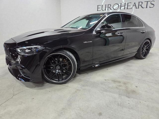 Ｃクラス Ｃ２００アバンギャルド　新品Ｃ６３ＳＥ仕様エアロ＆グリル＆２０インチＡＷ＆新品Ｈ＆Ｒダウンサス　Ｃ６３ＳＥサイドスカート　３６０°カメラ　新品タイヤ　新品４本出しマフラーカッター　黒ハーフレザーシート（5枚目）