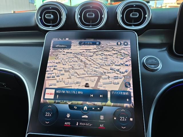 Ｃクラス Ｃ２００アバンギャルド　新品Ｃ６３ＳＥ仕様エアロ＆グリル＆２０インチＡＷ＆新品Ｈ＆Ｒダウンサス　Ｃ６３ＳＥサイドスカート　３６０°カメラ　新品タイヤ　新品４本出しマフラーカッター　黒ハーフレザーシート（30枚目）