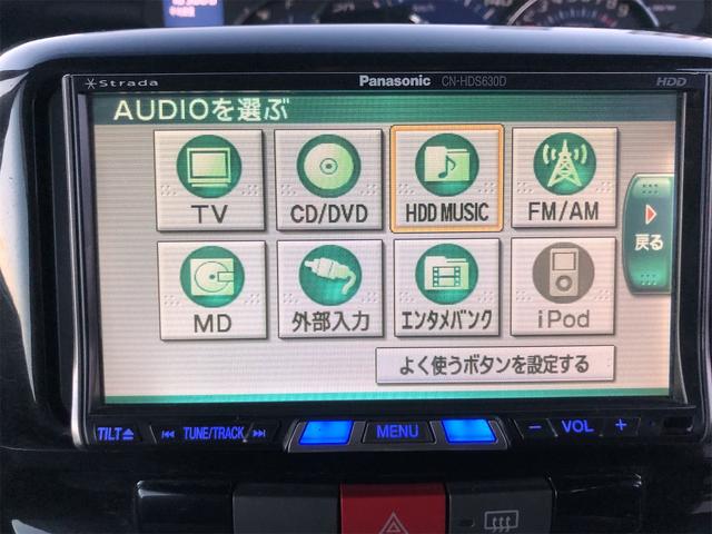 タント カスタムRS ETC 電動スライドドア ナビ HID スマートキー 電動格納ミラー ベンチシート CVT 盗難防止システム ABS CD DVD再生 MD アルミホイール 衝突安全ボディ エアコン(4枚目)