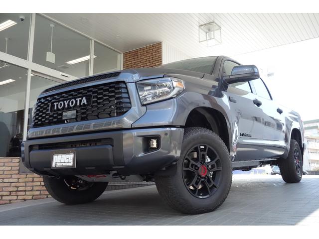 トヨタ タンドラ クルーマックス ｓｒ５ ｔｒｄｐｒｏ ブラックレザー サンルーフ ｌｅｄヘッドライト 専用ｌｅｄフォグ 専用ｆｏｘショック リフトアップ 8 0万円 愛知県 中古車 価格 Com