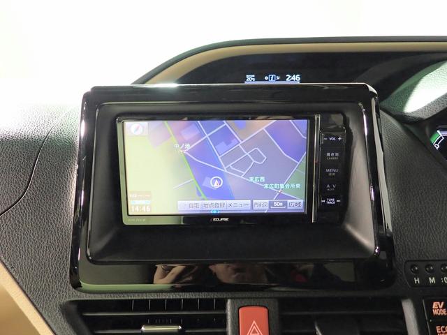 ノア ハイブリッドG 外ナビ/バックカメラ/フルセグTV/ブルートゥース/CD・DVD/音楽録音/フリップダウンモニター/ETC/インテリキー/HIDオートライト/シートヒーター/両側パワスラ/革調シートカバー/純15AW(5枚目)