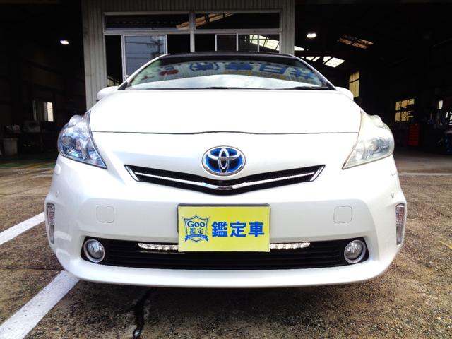 プリウスアルファ S パノラマルーフ 純正8インチナビTV DVD再生可能 Bluetooth バックカメラ LEDヘッド ステアリングスイッチ スマートキー プッシュスタート ETC クリアランスソナー 整備・保証付(2枚目)