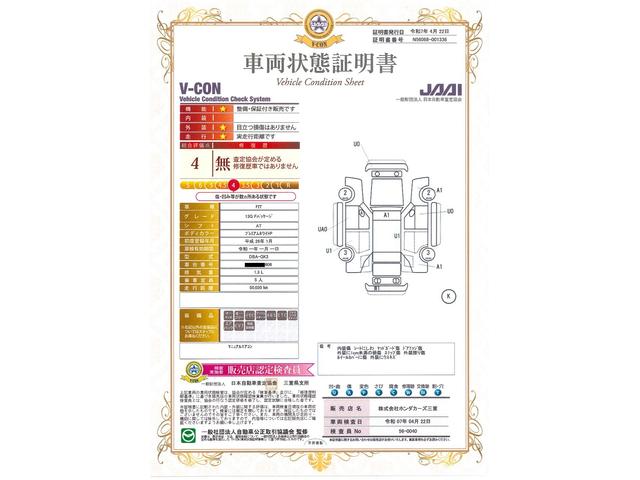 車両状態評価書